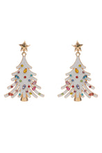 Load image into Gallery viewer, Enamel Christmas Tree Earrings