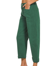 Load image into Gallery viewer, Hunter Green Barrel Pants