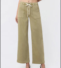 Load image into Gallery viewer, High Rise Drawstring Wide Jeans