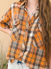 Load image into Gallery viewer, THE ORANGE PLAID TOP