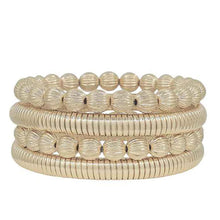 Load image into Gallery viewer, Set of 4 Text Beaded Bracelet