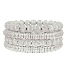 Load image into Gallery viewer, Set of 4 Text Beaded Bracelet