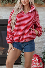 Load image into Gallery viewer, Pink Quarter Zip Fleece Sweatshirt
