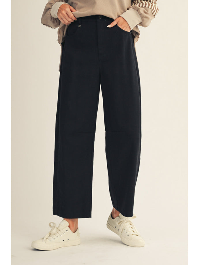 Solid Wide-Leg Pants