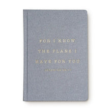 Load image into Gallery viewer, For I Know the Plans Fabric Journal
