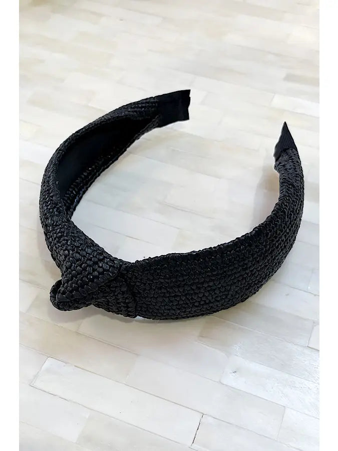 KNOTTED WOVEN HEADBAND
