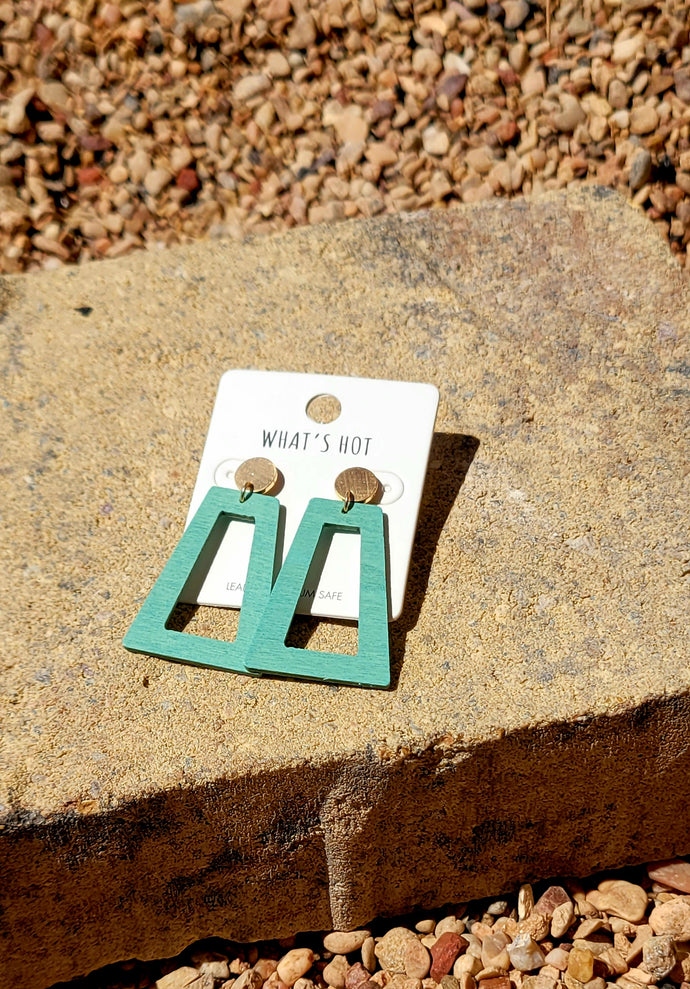 The Wood Trapezoid Earring