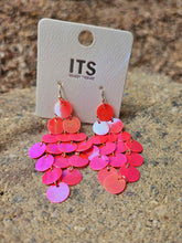 Load image into Gallery viewer, Hot Pink Sequin Earrings
