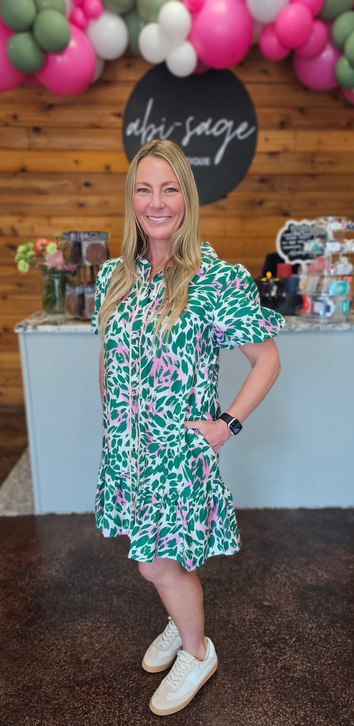 The Green Button-Down Dress