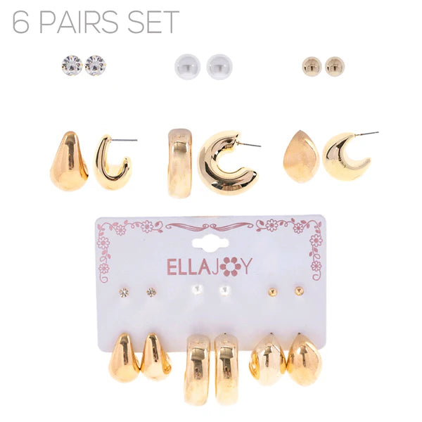 Set of 6 earrings