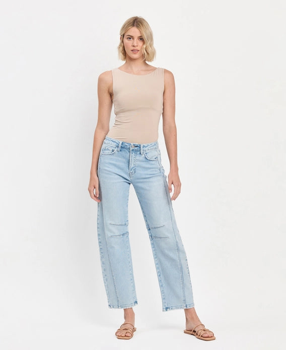 High Rise Barrel Jeans