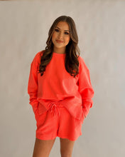 Load image into Gallery viewer, NEON CORAL CORDED SHORTS
