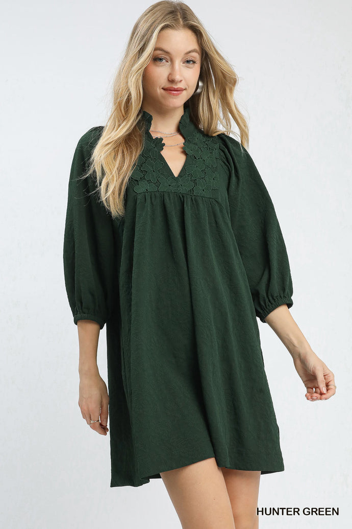 Lace Floral Detail Dress