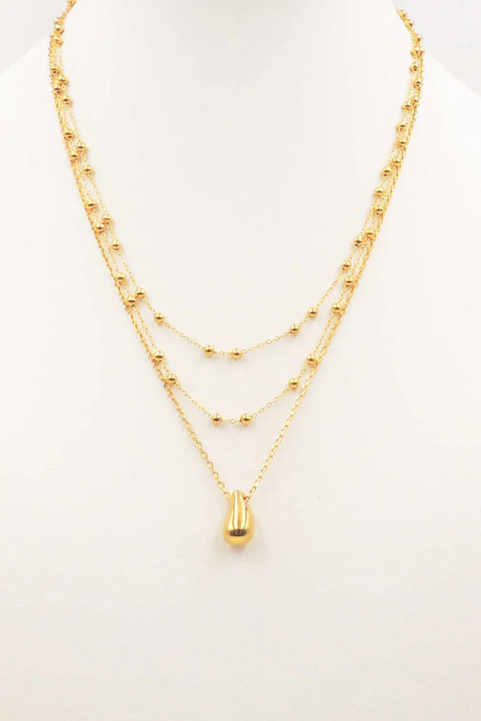Gold Teardrop Necklace