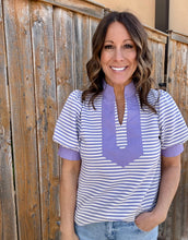 Load image into Gallery viewer, Two-Tone Stripe Top
