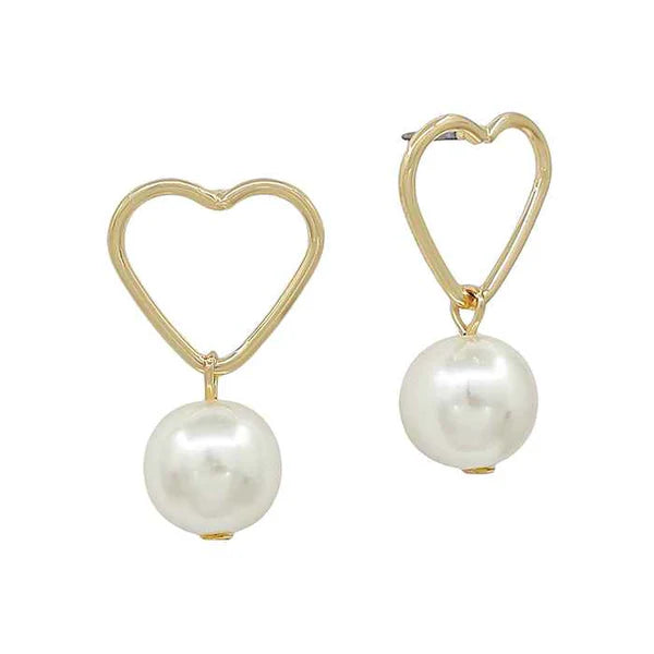 Heart & Pearl Earring