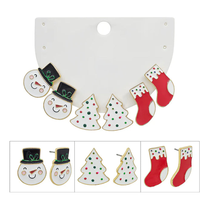 Christmas Earring Set (3-Piece)