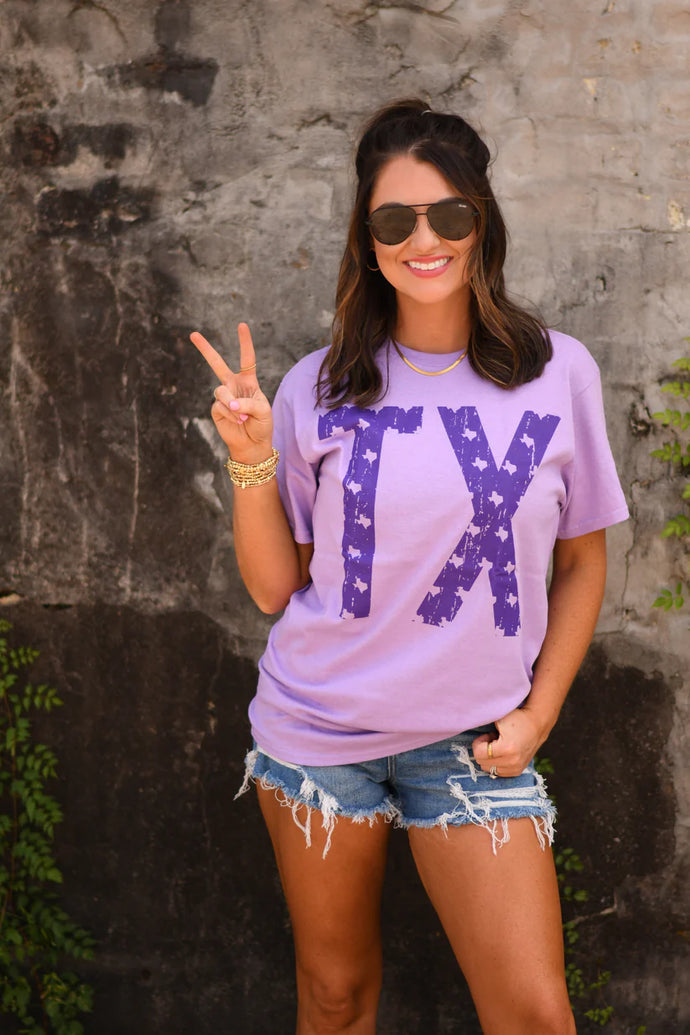 PURPLE TX TEE