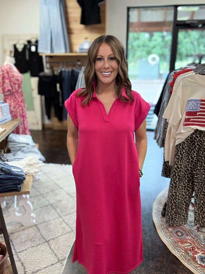 The Solid Midi Dress
