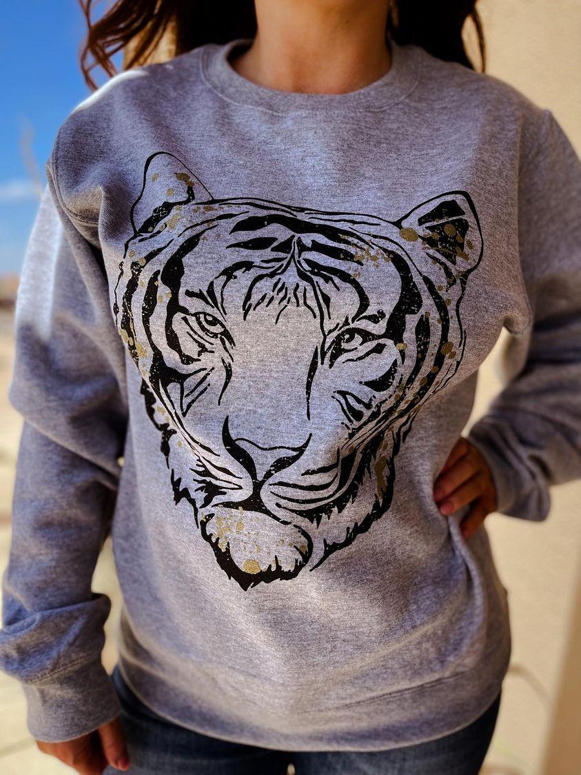 Al + Gray Stay Golden Tiger Sweatshirt