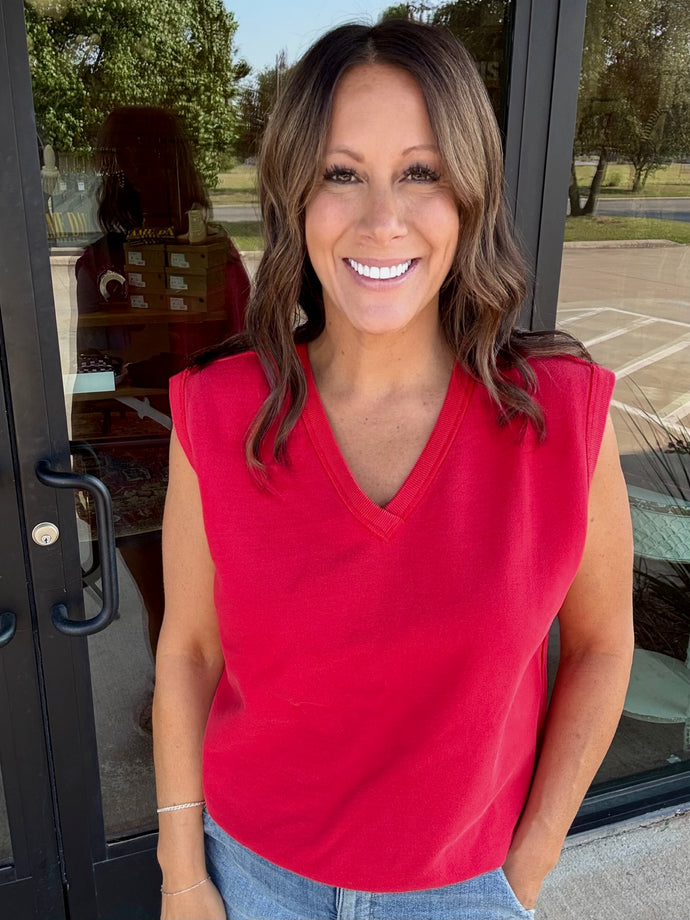 The Red Knit Vest