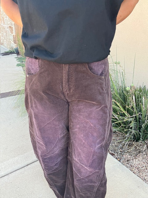 CORDUROY BARREL PANTS
