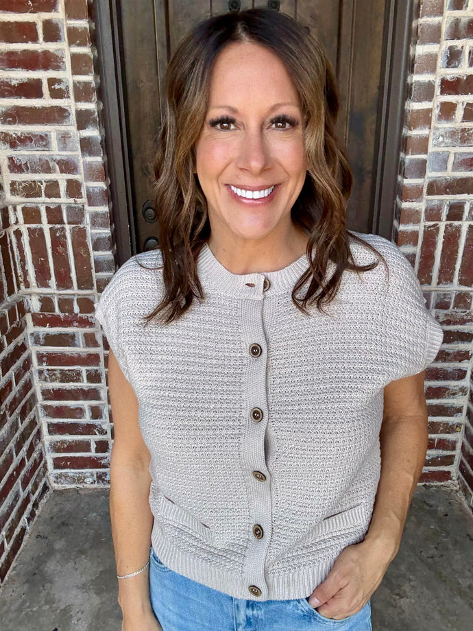 Knit Cardigan Vest