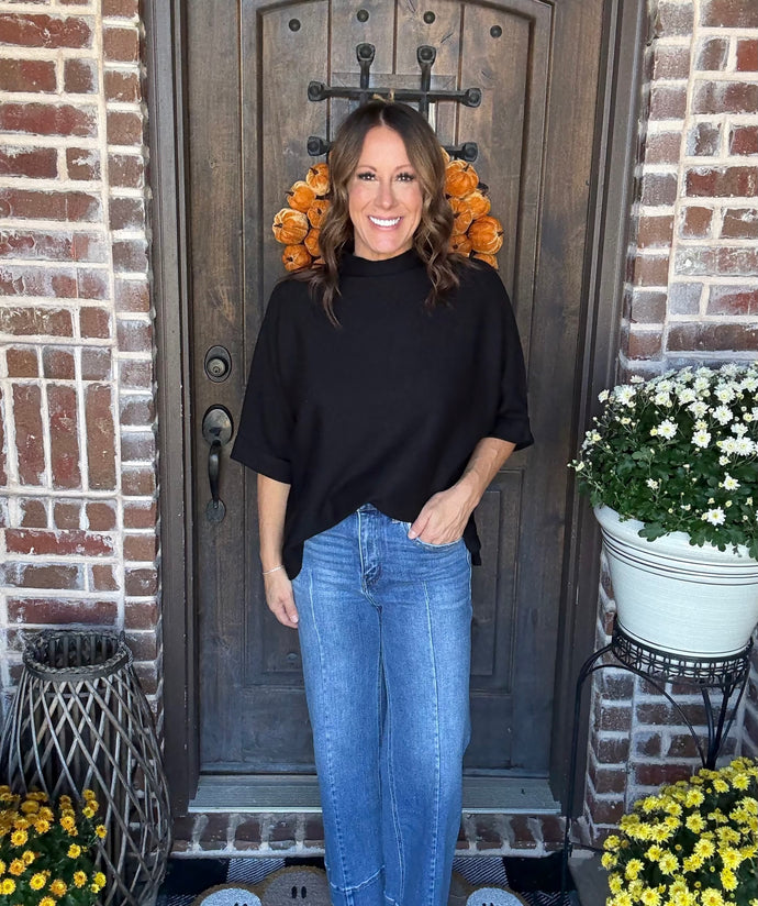 The Black Mock Sweater