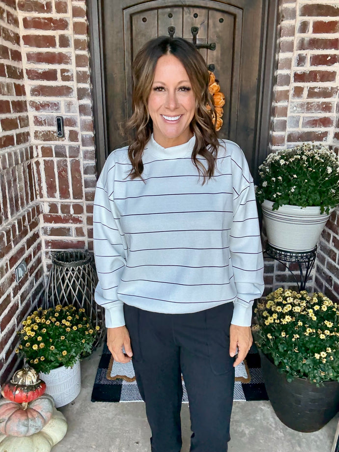 Black & Cream Crewneck