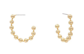 Gold Ball Chain Earring