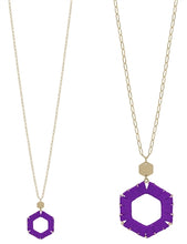 Load image into Gallery viewer, Threaded Hexagon Necklace
