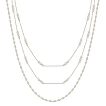 Load image into Gallery viewer, Thin Chain with Triple Dot Beaded Layered Necklace
