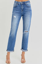 Load image into Gallery viewer, High Rise Crop Girlfriend Jeans
