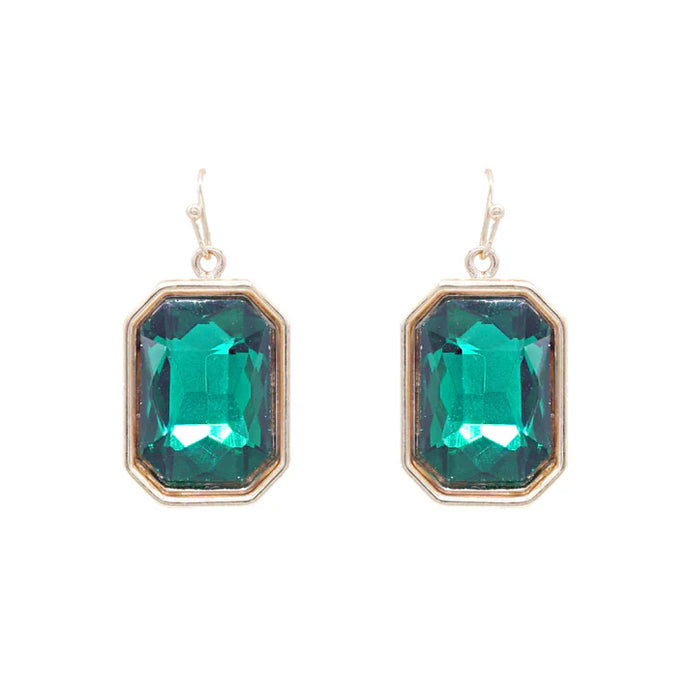 Christmas Rectangle Drop Earrings