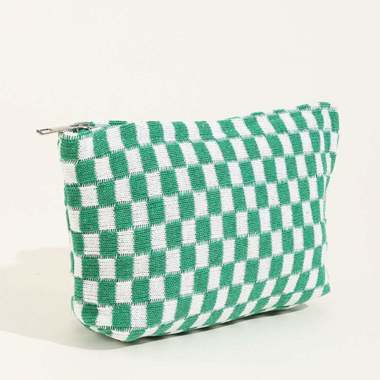 CHECKERED COSMETIC BAG
