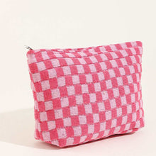 Load image into Gallery viewer, CHECKERED COSMETIC BAG

