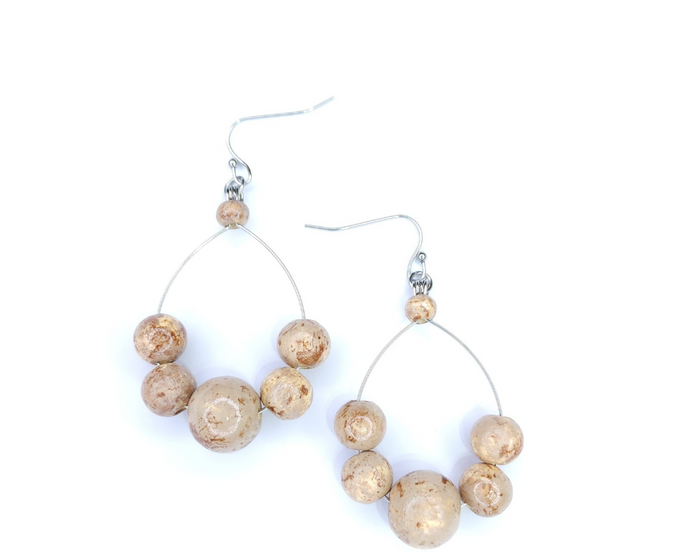 BROWN ORCHARD ROUND DROP EARRINGS