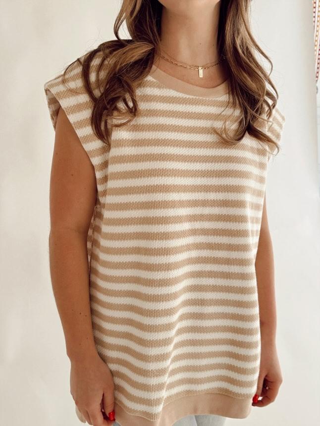 The Stripe Latte Top