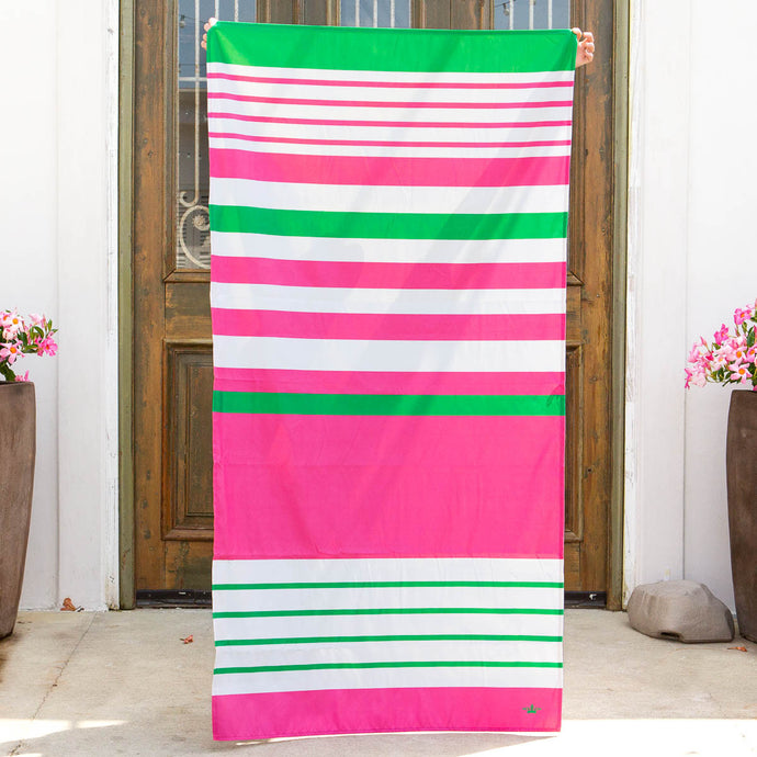 Landry Beach Towel in Hot Pink/Kelly