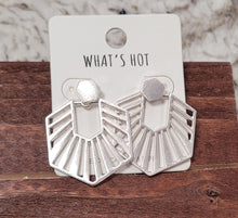 Load image into Gallery viewer, OPEN HEXAGON EARRINGS
