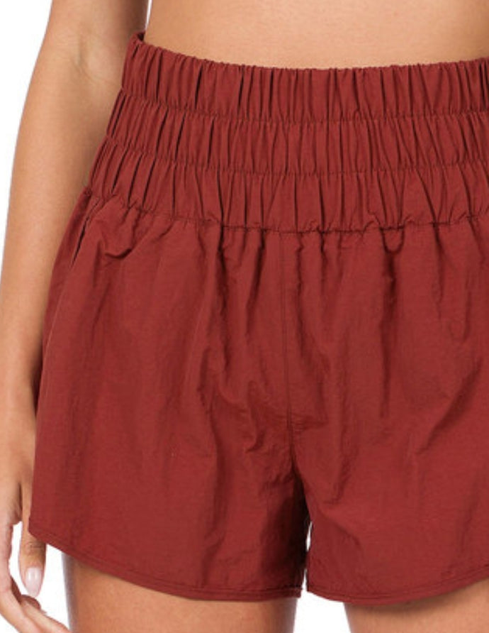 SMOCKED WAISTBAND SHORTS