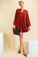 Load image into Gallery viewer, VELVET TUNIC DRESS
